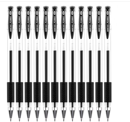 宝克 (BAOKE) PC880 速干0.5mm子弹头中性笔 宝克蓝黑色12支/盒