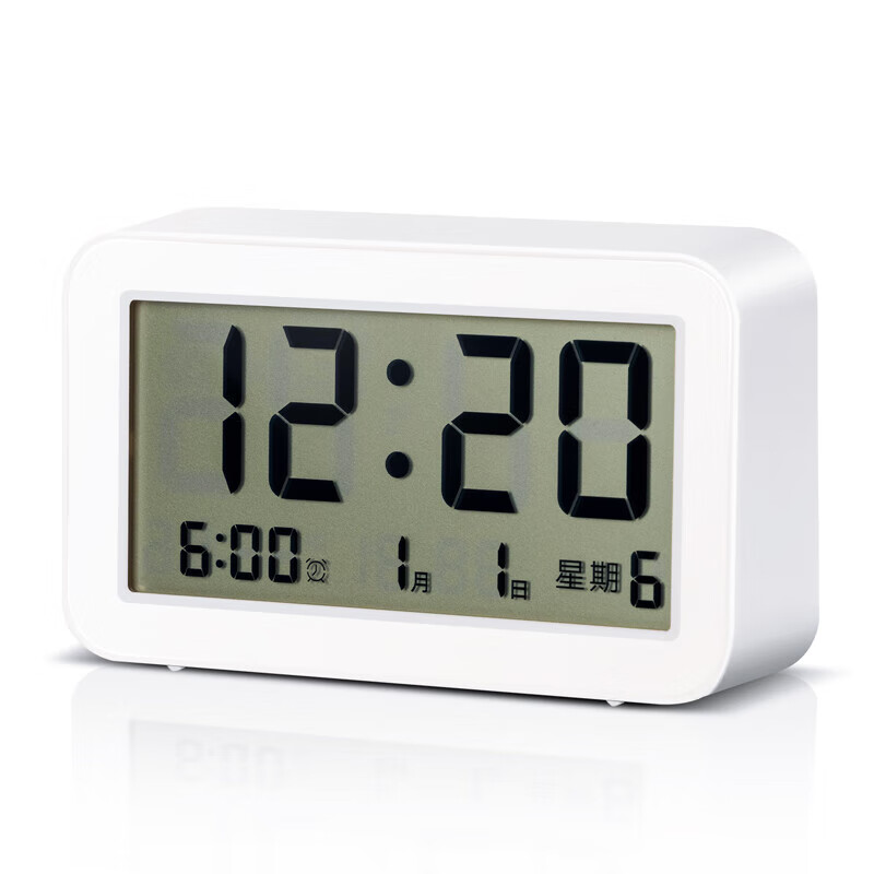 得力 电子闹钟 LE102 (白)